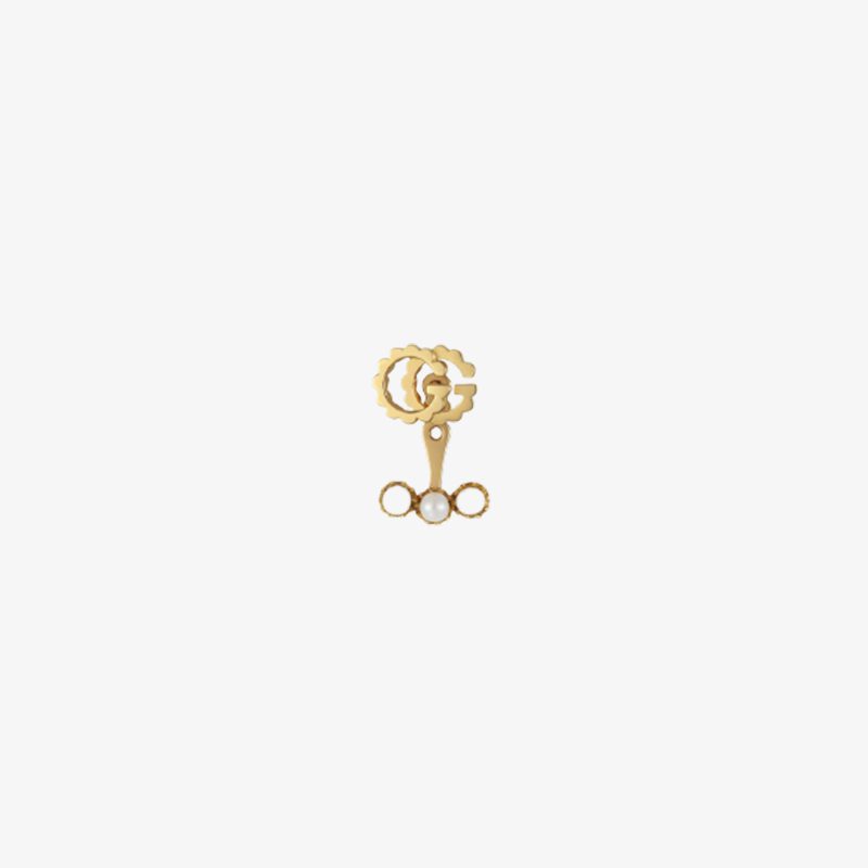 Single GG Running earring with pearls