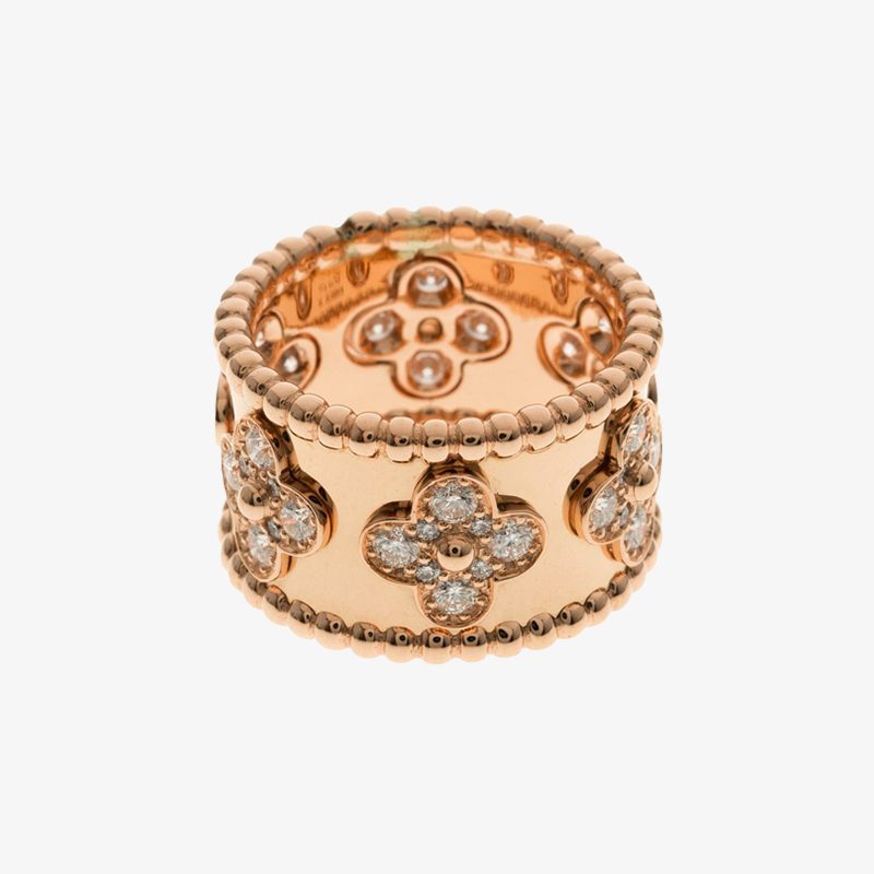 Van Cleef & Arpels Perlée Clover Diamond Ring