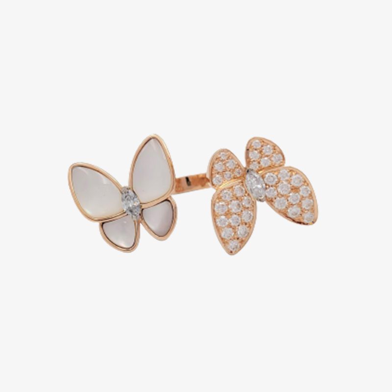 Van Cleef & Arpels 'Two Butterfly' Between-the-finger Ring
