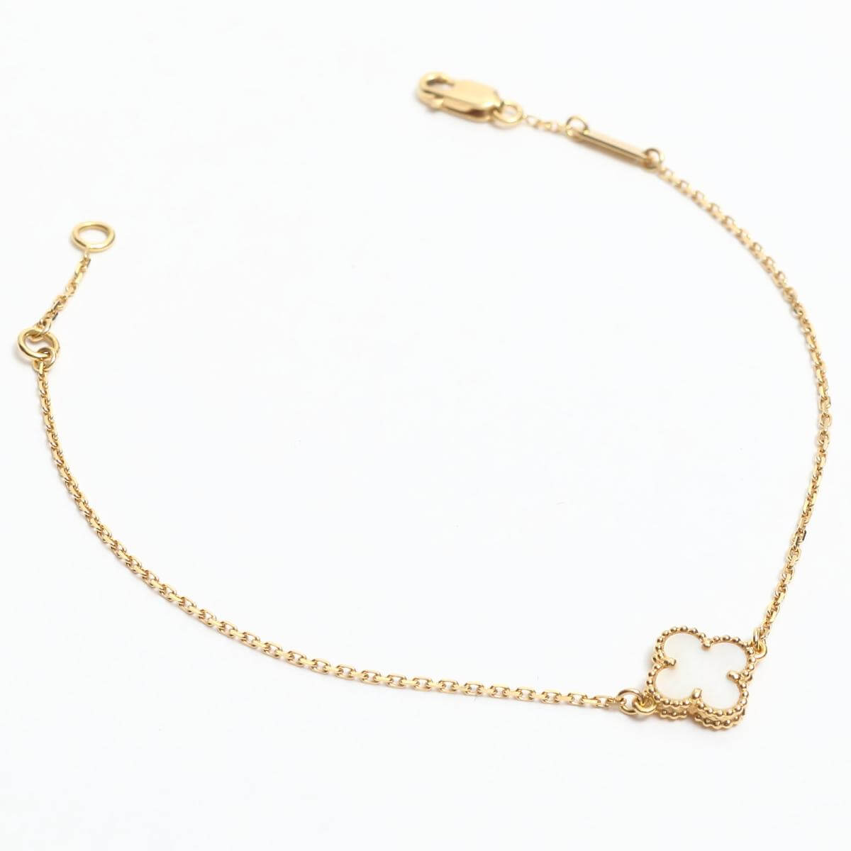Van Cleef & Arpels Sweet Alhambra Mother Of Pearl Bracelet in 18K Rose Gold