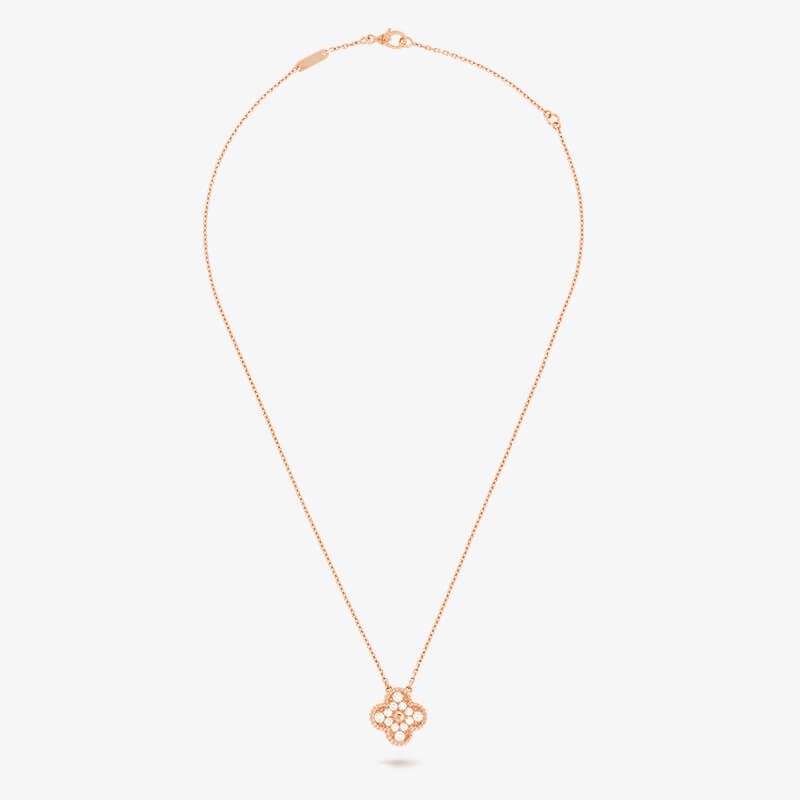 Van Cleef Arpels Vintage Alhambra pendant Necklace With Diamond - image 1