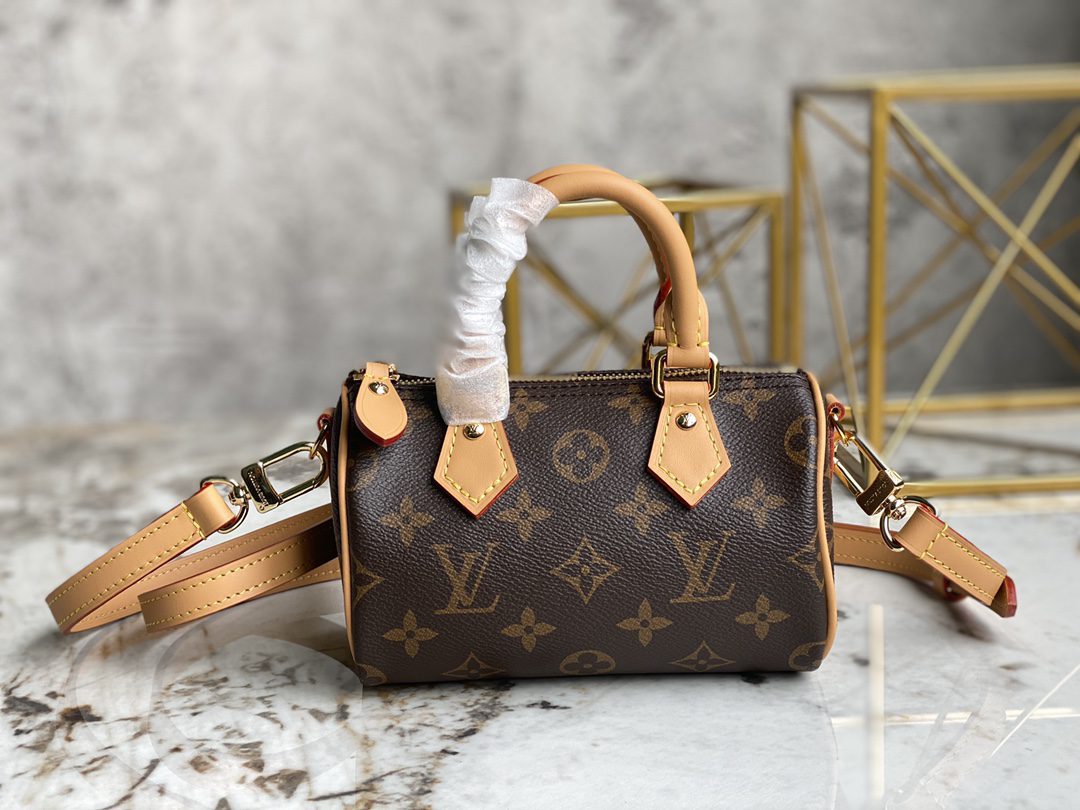 2022 Classic Louis Vuitton M81085 Nano Speedy Monogram Coated Canvas Good Copy - image 1