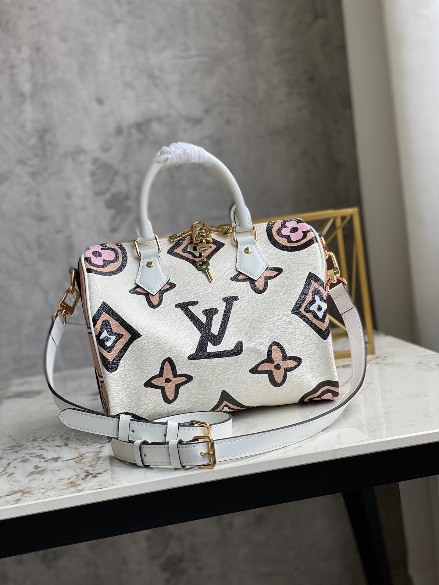 AAA Replica Louis Vuitton M45828 Speedy Bandouliere 25 handbag Monogram Coated Canvas - image 1