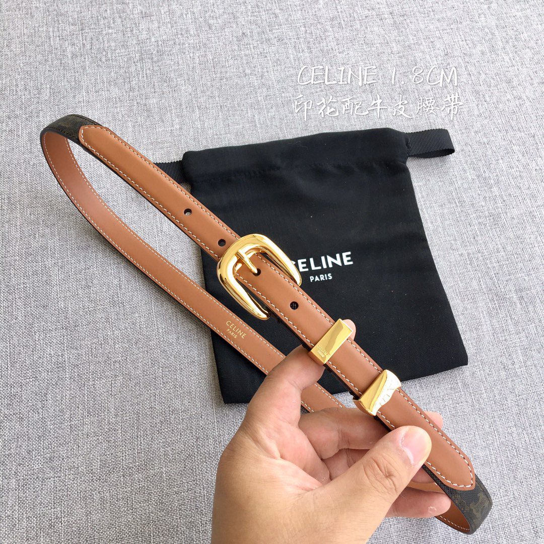 Celine Women Leather Belts Width 1.8cm 0005 - image 1