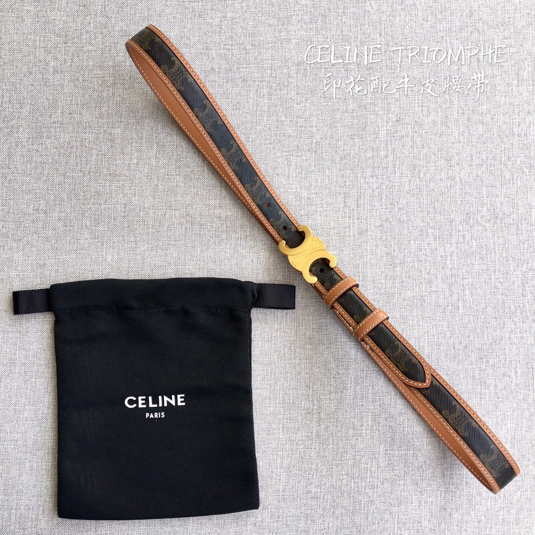 Celine Women Leather Belts Width 1.8cm 0009 - image 1