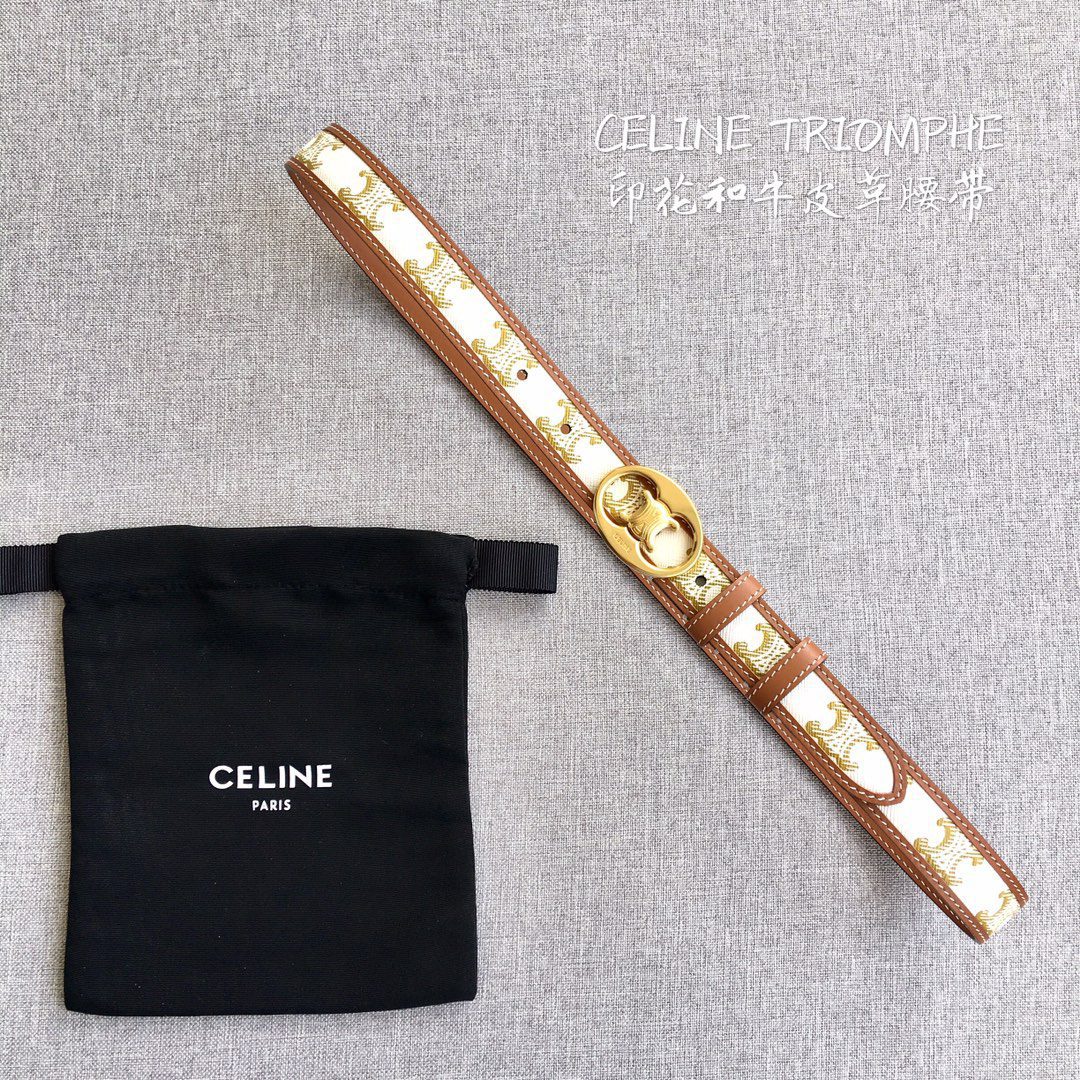 Celine Women Leather Belts Width 1.8cm 0014 - image 1