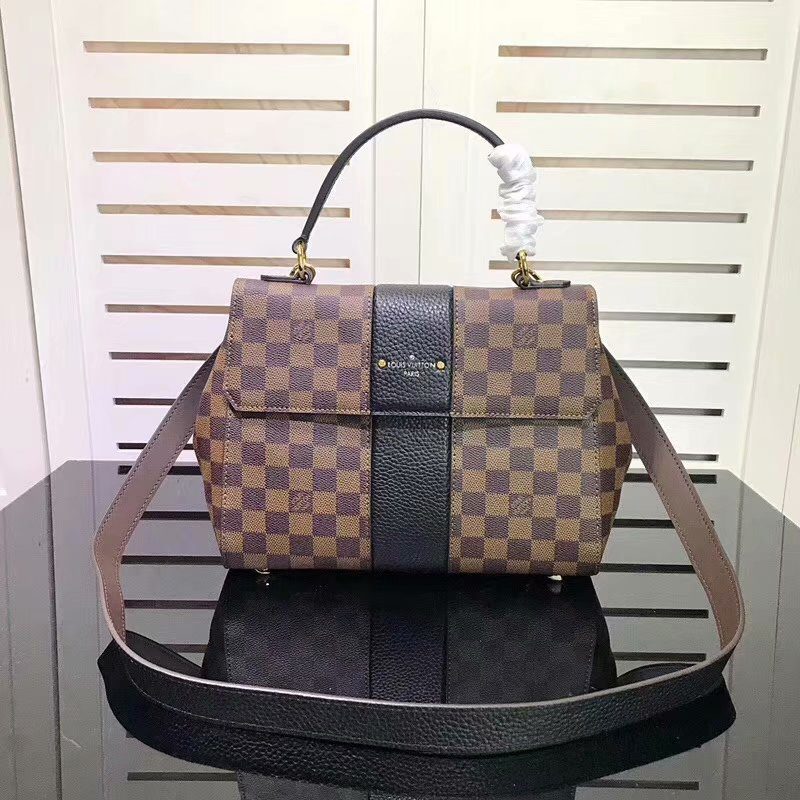 Cheap Louis Vuitton N64418 Bond Street Damier Ebene and Taurillon Leather Black