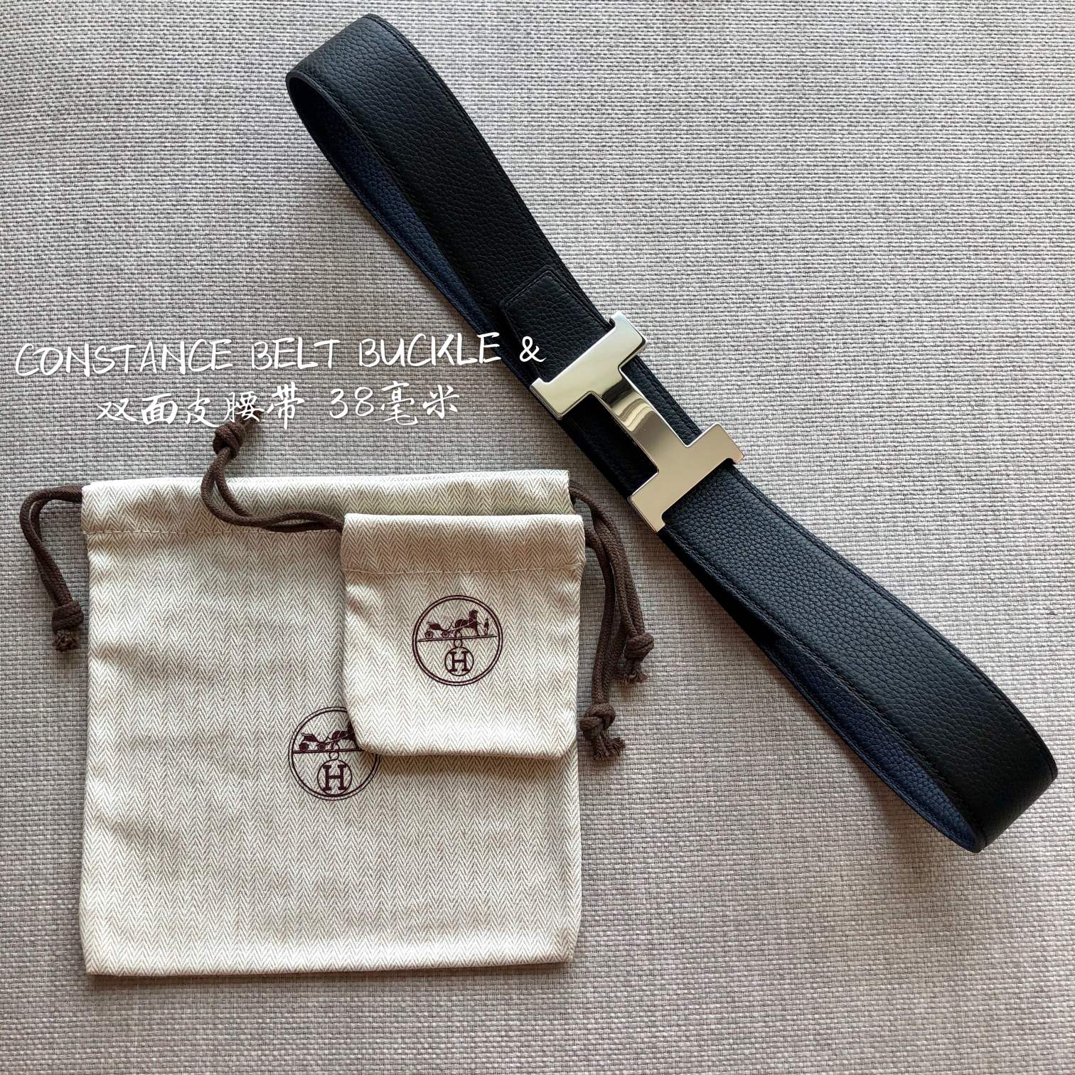 Cheap Replica Hermes Reversible Leather Men Belt Width 3.8cm 076 - image 1