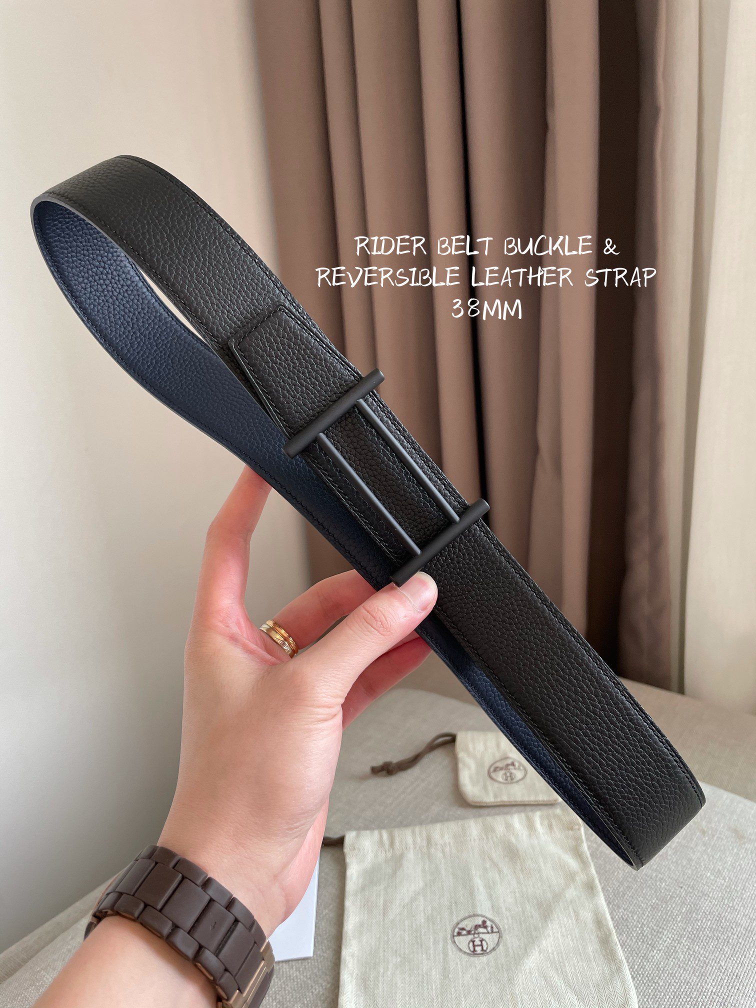 Cheap Replica Hermes Reversible Leather Men Belt Width 3.8cm 080 - image 1
