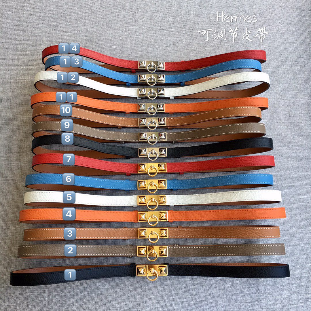 Cheap Replica Hermes Women Leather Belts Width 15mm 090 - image 1