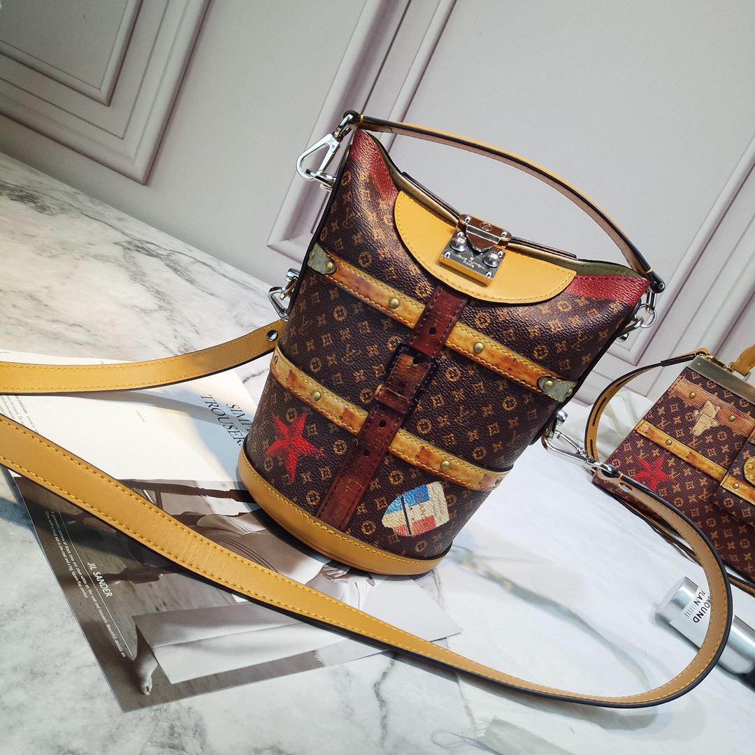 Fake Louis Vuitton M52276 Duffle Bag Transformed Monogram Coated Canvas and Calf Leather Exterior