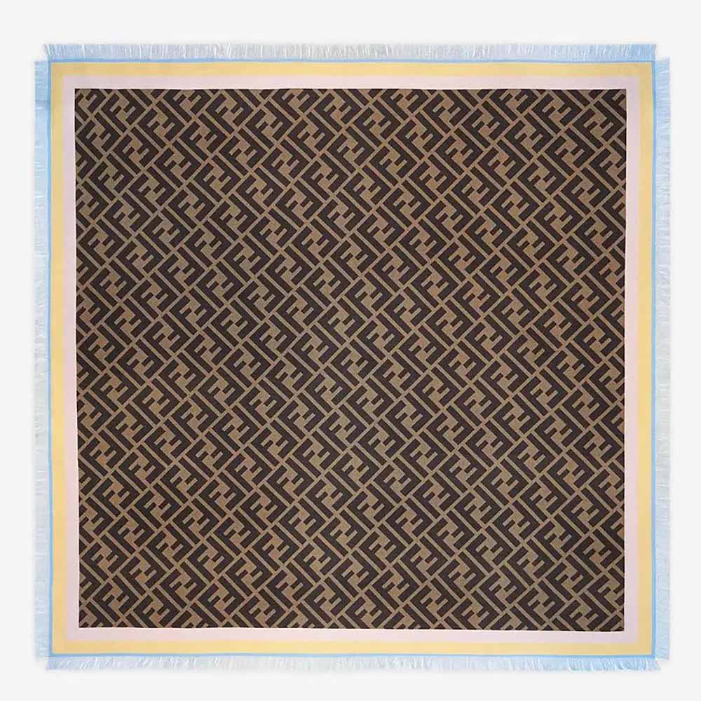 Fendi Women Foulard FF Multicolor Silk Foulard