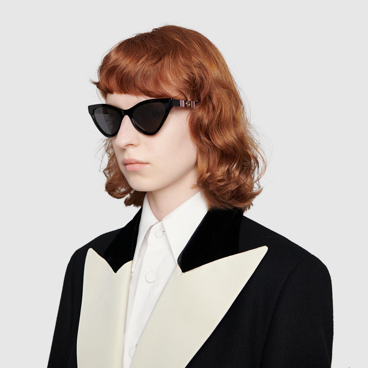 Cat eye acetate sunglasses - image 1