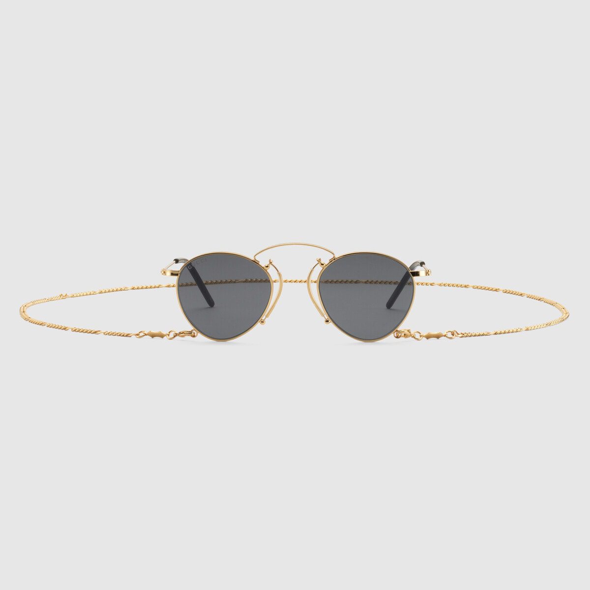 Pince-nez round-frame sunglasses - image 1