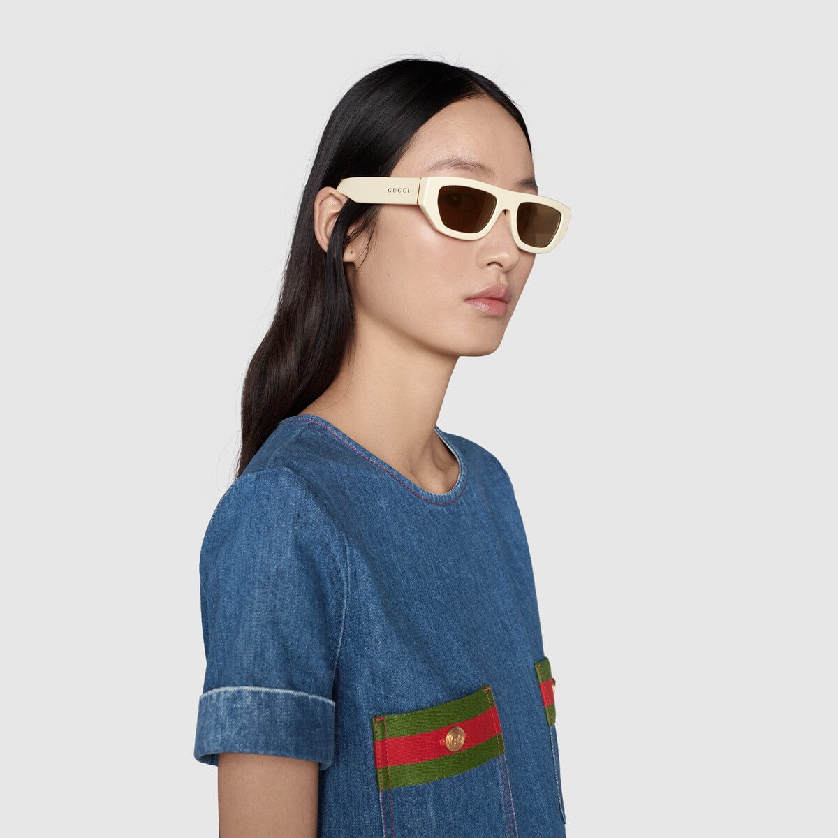 Rectangular-frame sunglasses - image 1