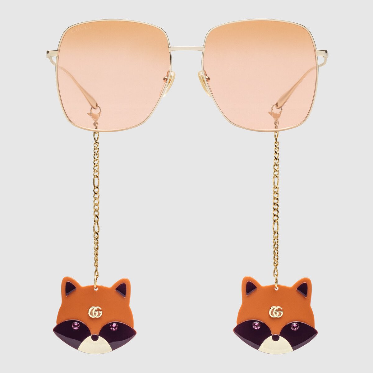 Rectangular sunglasses with pendant - image 1