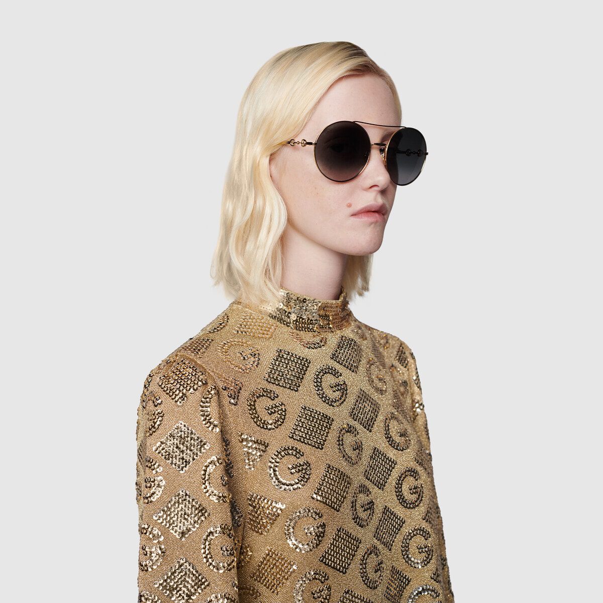 Round-frame sunglasses - image 1