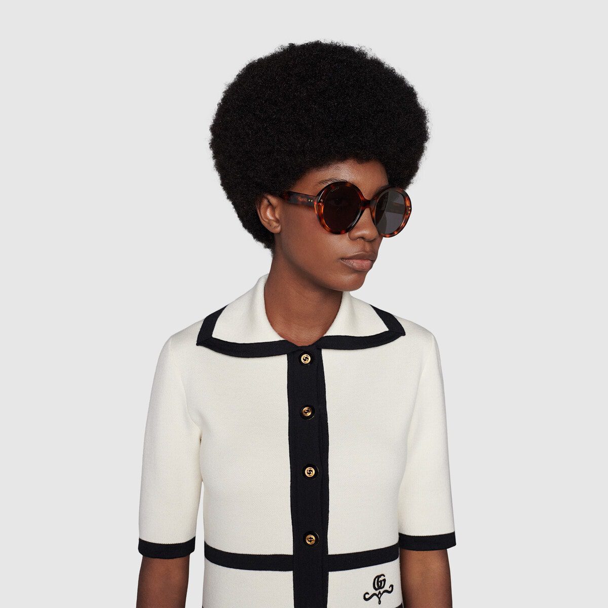 Round frame sunglasses - image 1