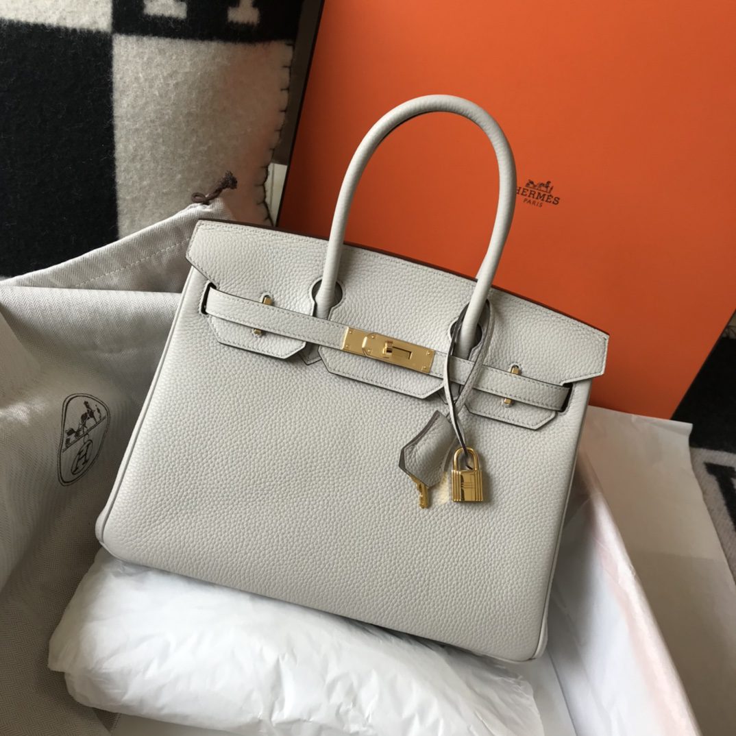 Hermes Birkin 30CM 35CM Togo Pearl Grey With Gold - image 1