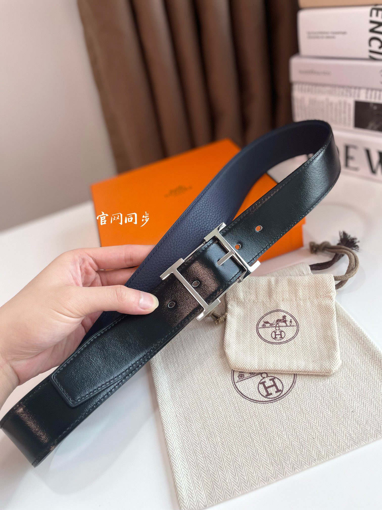 Hermes Mens Leather Belts Width 38mm 127 - image 1