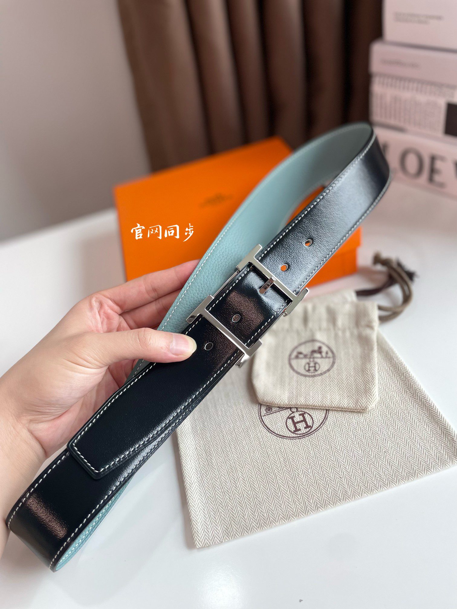 Hermes Mens Leather Belts Width 38mm 131 - image 1