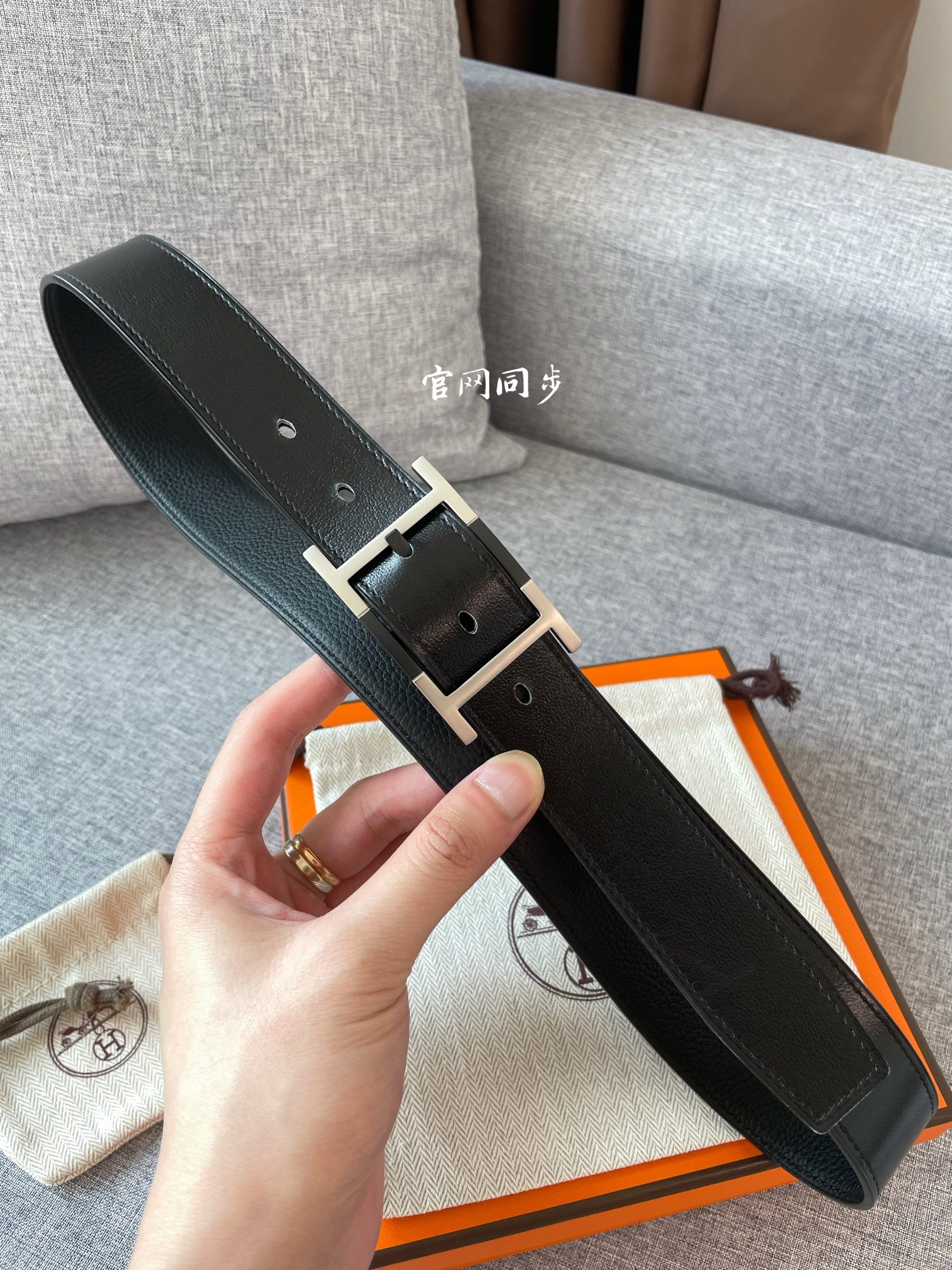 Hermes Mens Leather Belts Width 38mm 138 - image 1