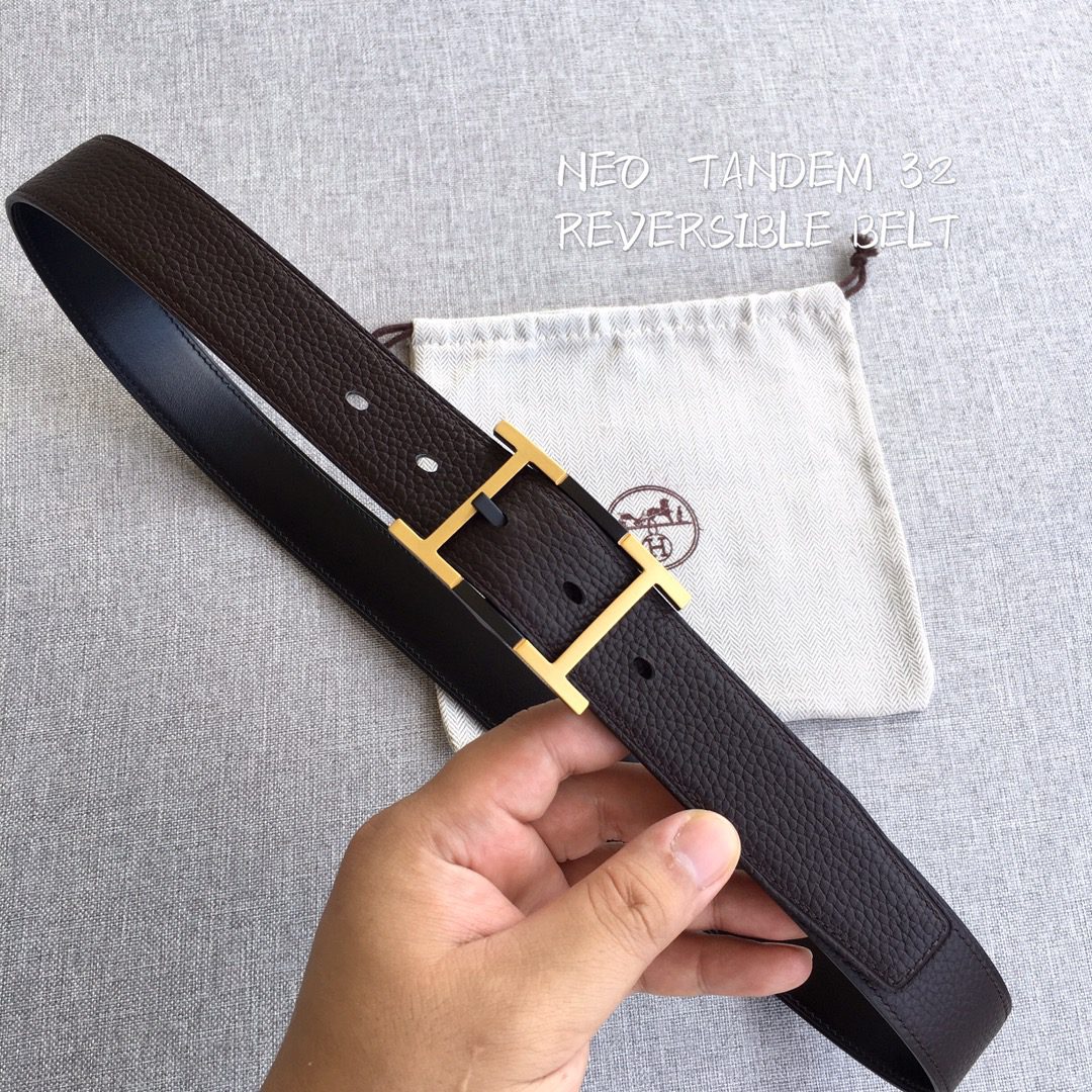 Hermes Mens Leather Belts Width 38mm 156 - image 1