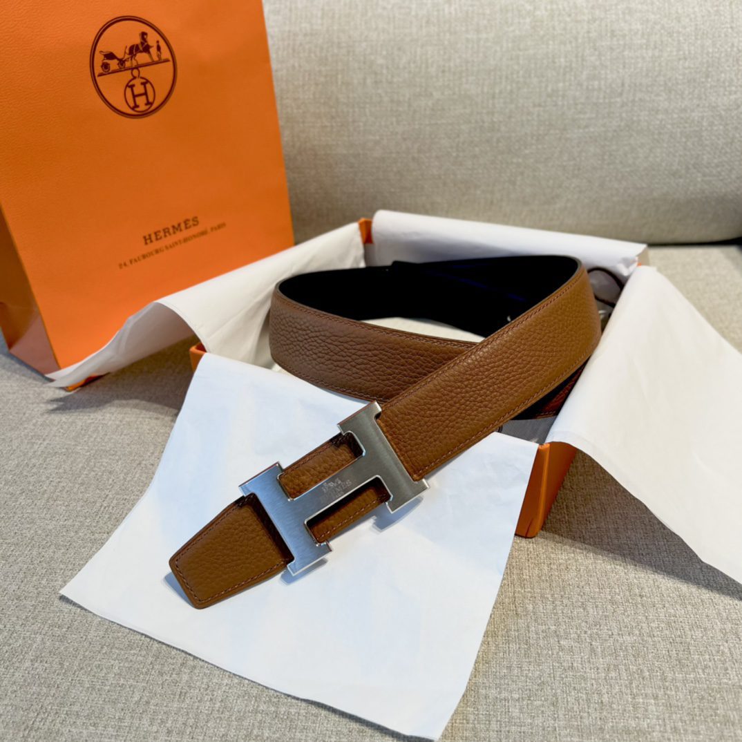 Hermes Mens Leather Belts Width 38mm 164 - image 1