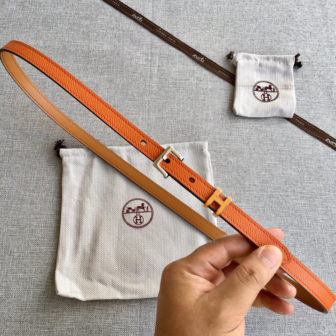 Hermes Women Leather Belt Width 1.5cm 008 - image 1
