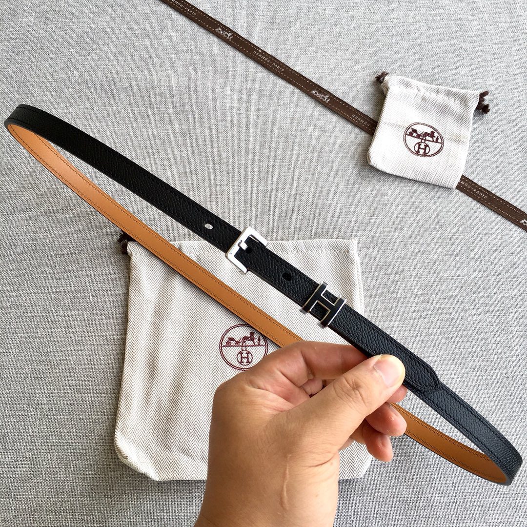 Hermes Women Leather Belt Width 1.5cm 009 - image 1