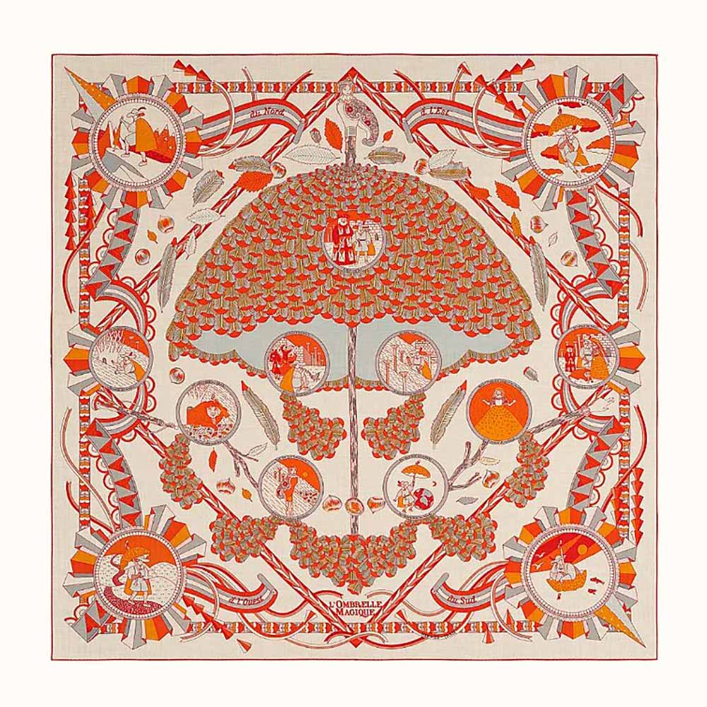 Hermes Women L’ombrelle Magique Shawl 140