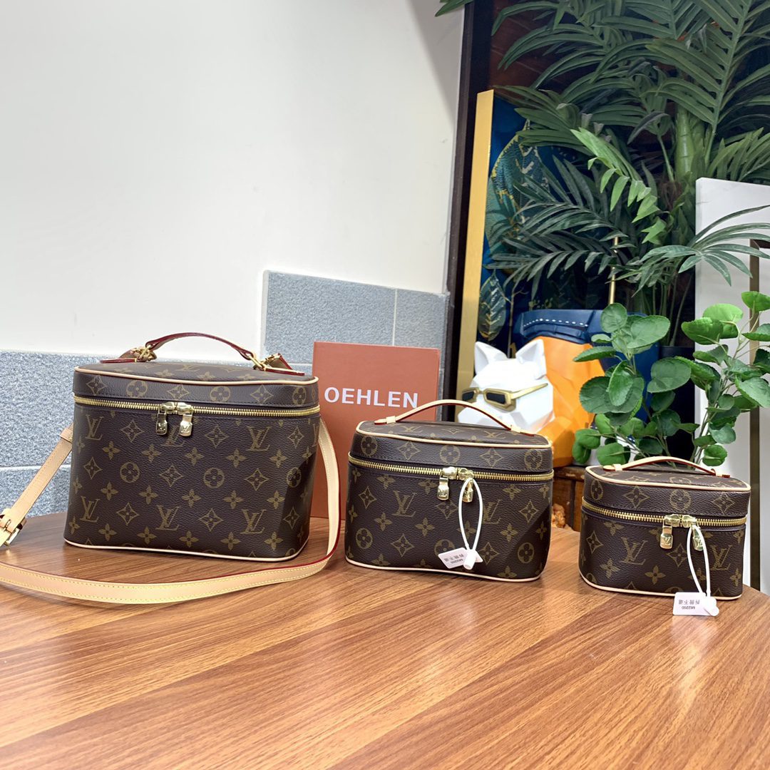 Imitation Louis Vuitton Nice Nano Toiletry Pouch Monogram Coated Canvas 3 Size - image 1