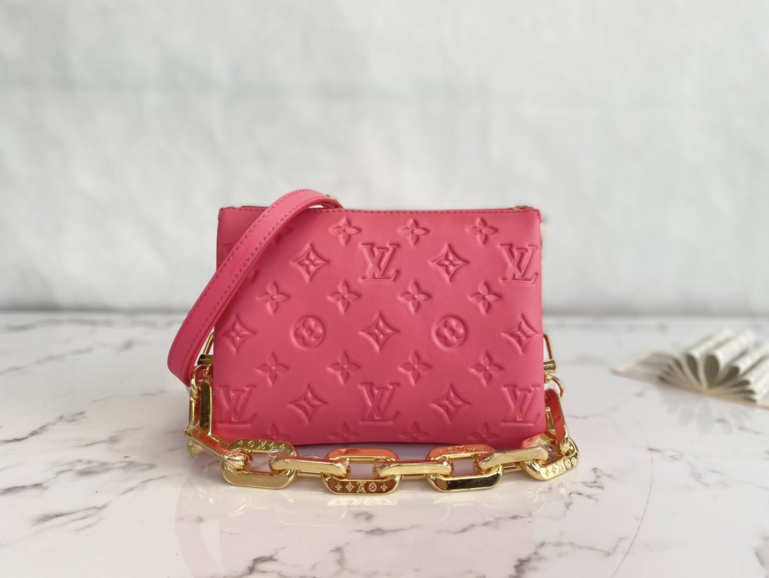 Louis Vuitton COUSSIN BB Handbag Grained Calfskin Leather Pink M20750 - image 1