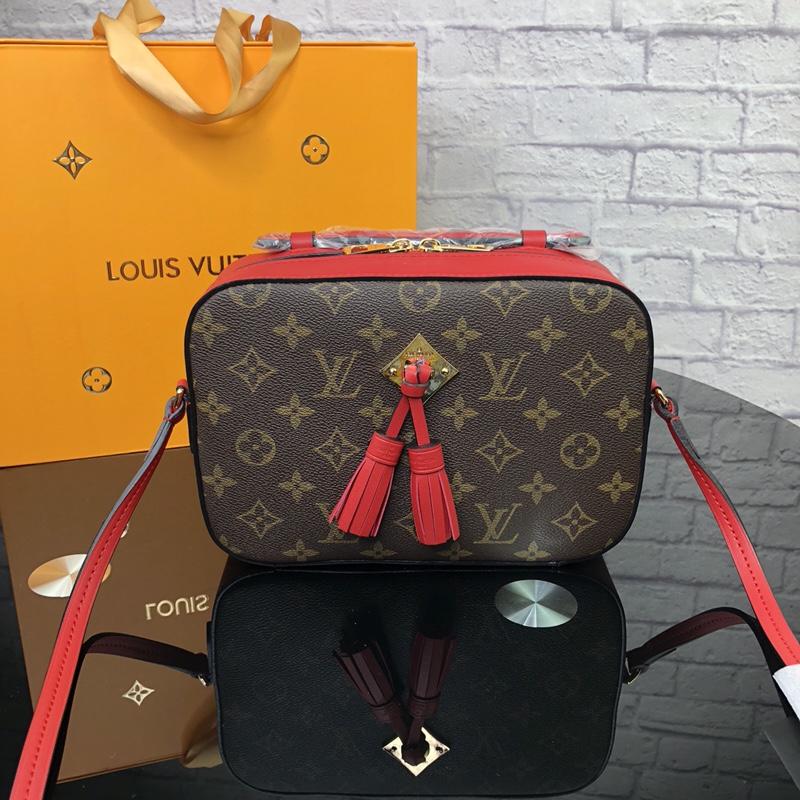 Louis Vuitton M43558 Saintonge Monogram Coated Canvas and Smooth Calfskin Leather Rose