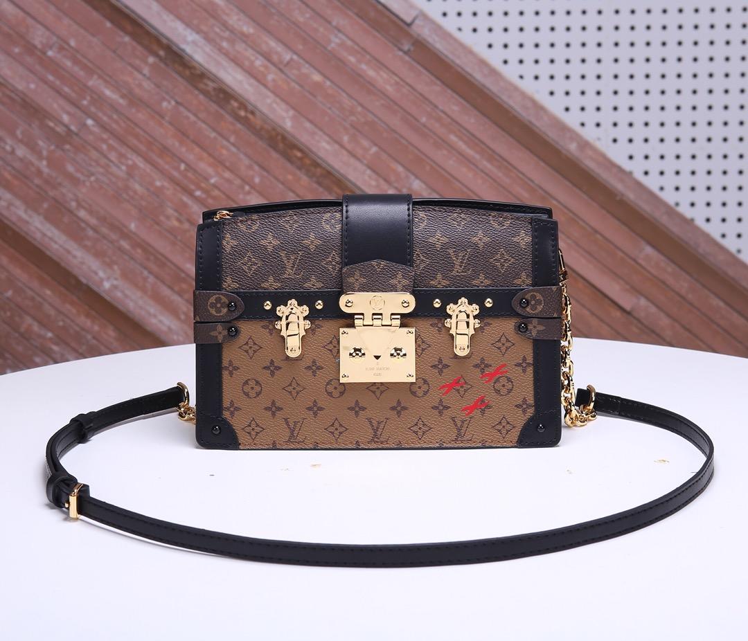 Louis Vuitton M43596 Trunk Clutch Monogram Reverse Canvas