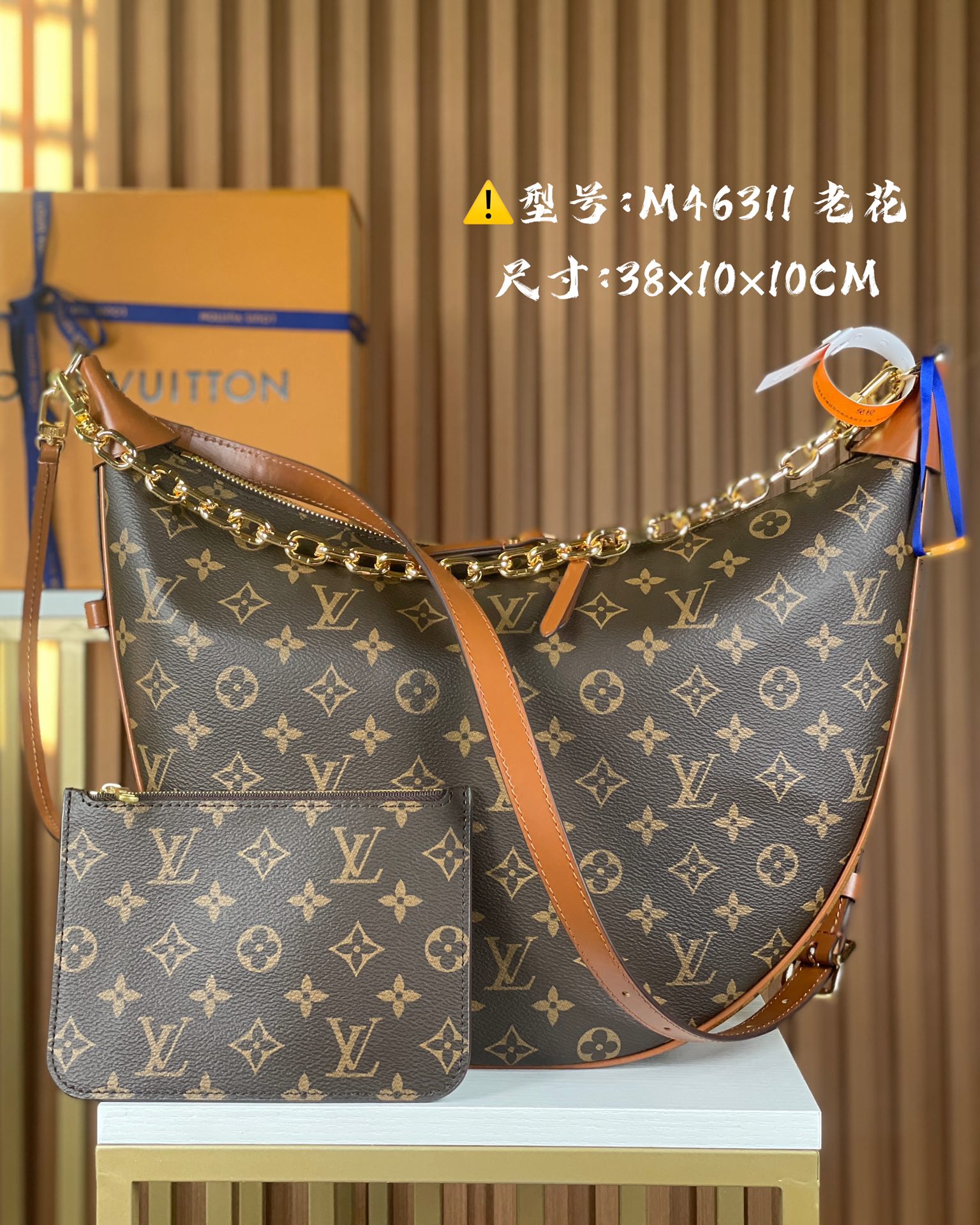 Louis Vuitton M46311 Monogram Canvas Loop Hobo Bag - image 1
