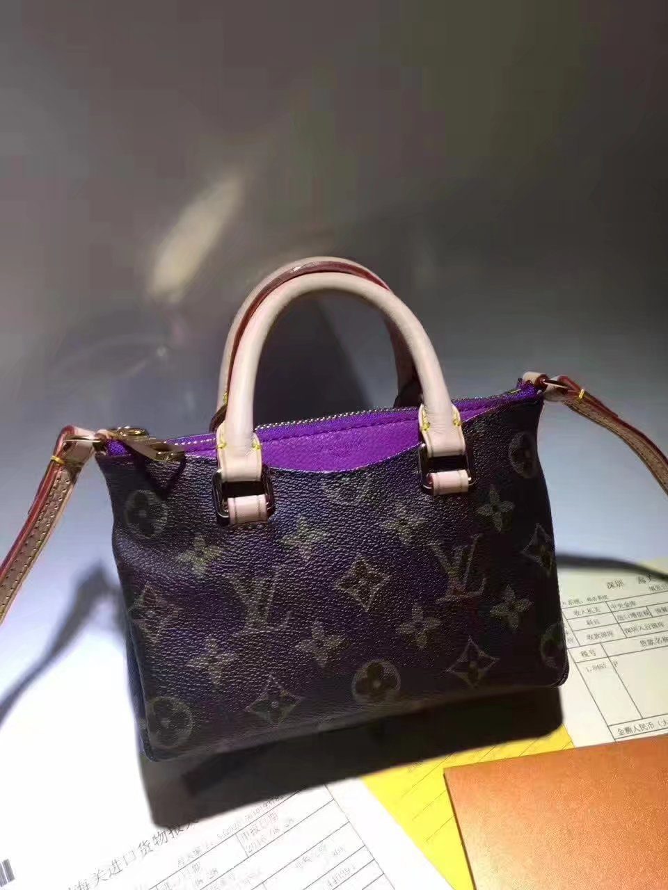 Louis Vuitton M61254 Nano Pallas Monogram Shoulder Bag
