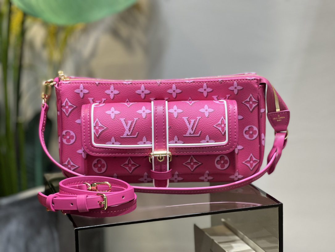 Louis Vuitton Maxi Multi Pochette Accessoires Handbag Monogram Coated Canvas Pink M46161 - image 1