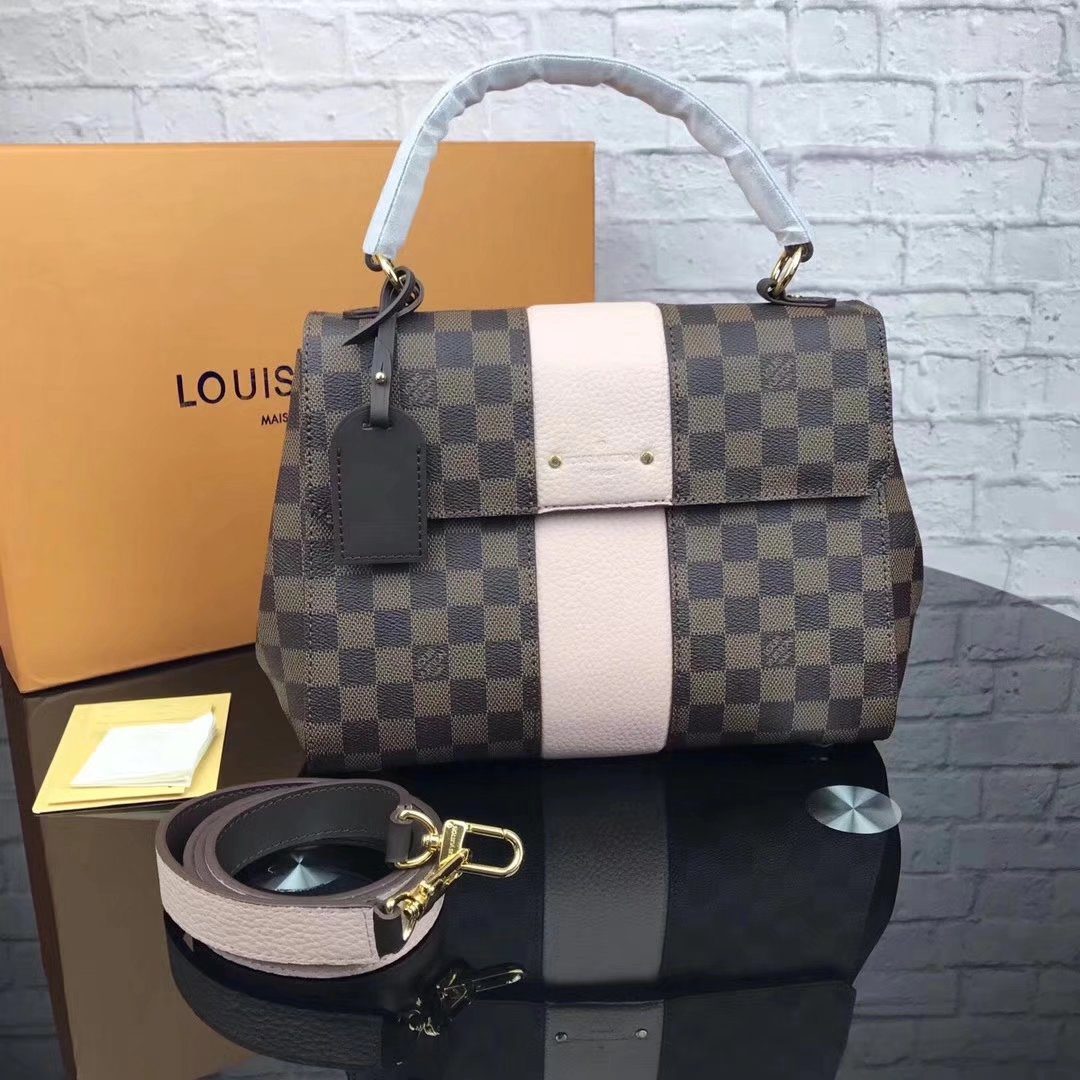 Louis Vuitton N64417 Bond Street Damier Ebene and Taurillon Leather Handbag - image 1