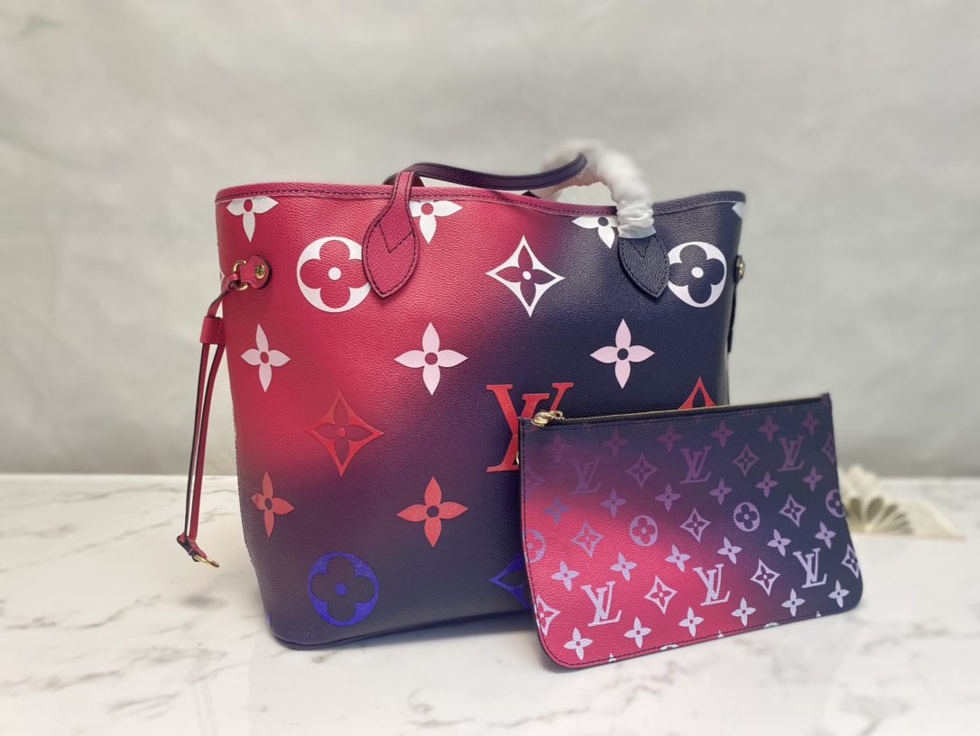 Louis Vuitton Neverfull MM Monogram Coated Canvas Midnight Fuchsia M20511 - image 1