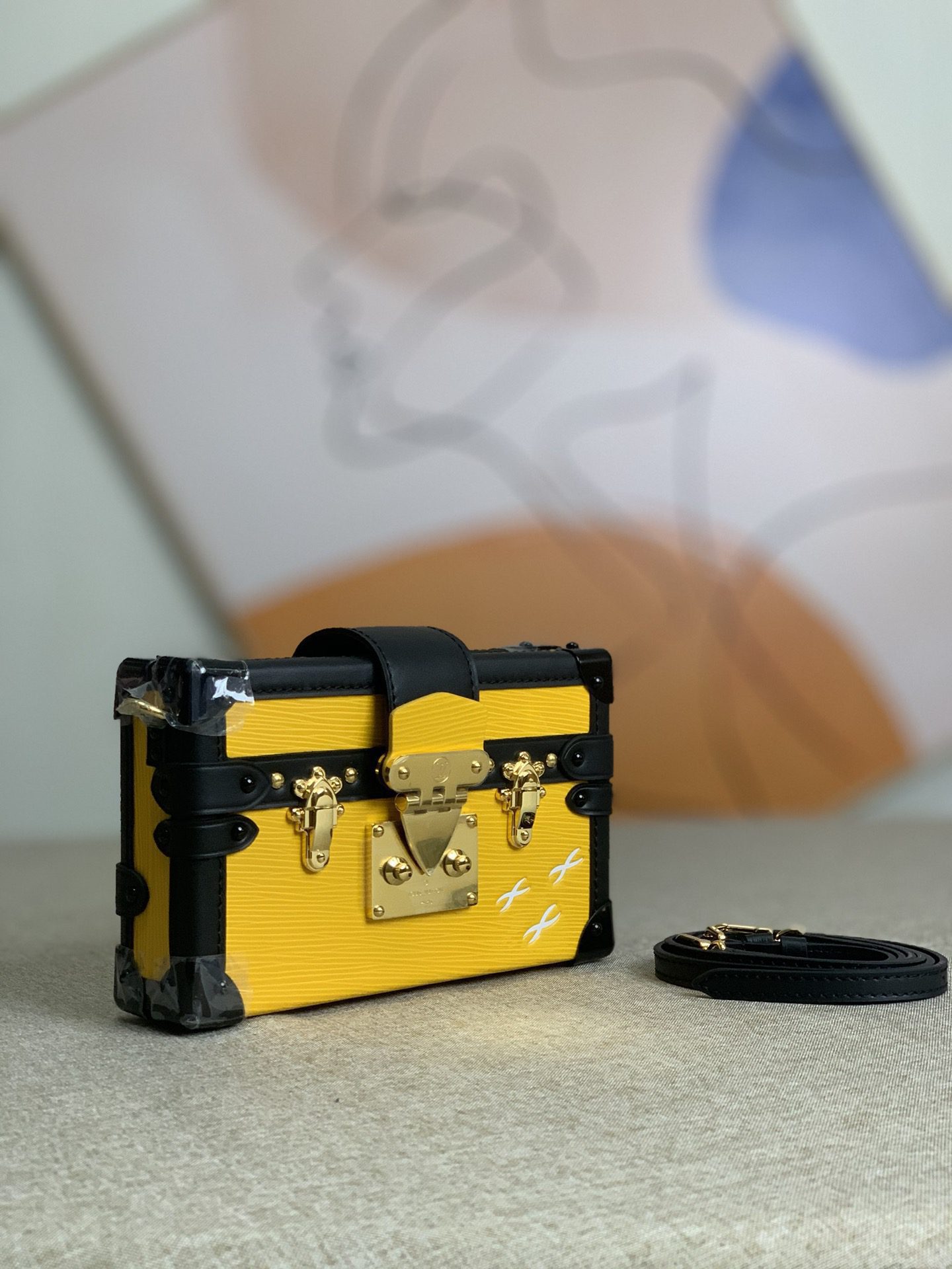 Louis Vuitton Petite Malle Handbag Epi Grained Cowhide Leather Yellow M59179 - image 1