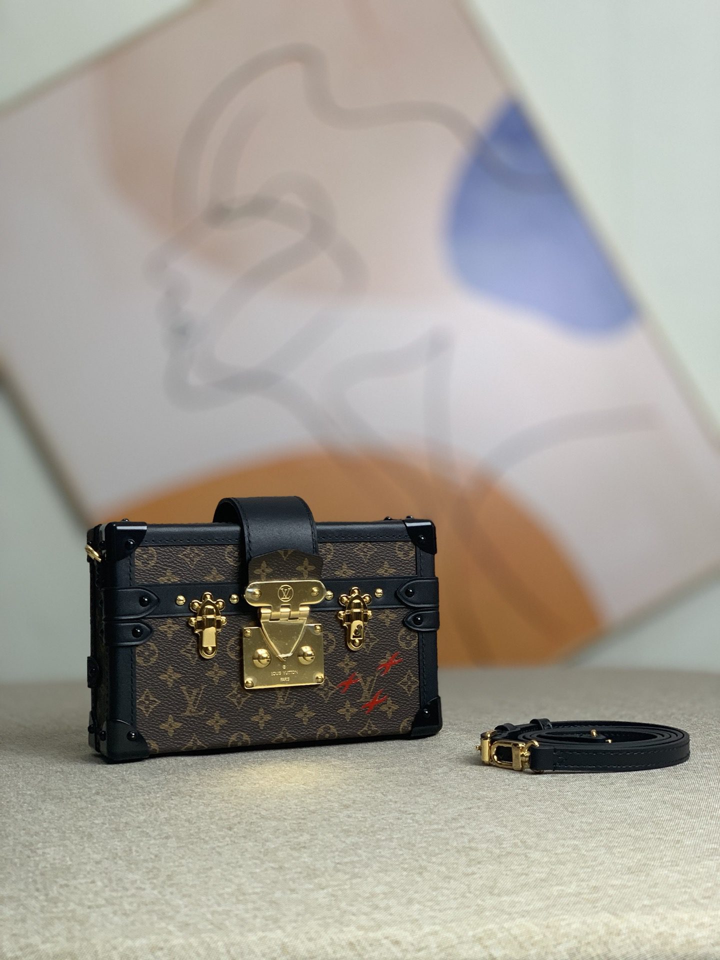 Louis Vuitton Petite Malle Handbag Monogram Canvas M45943