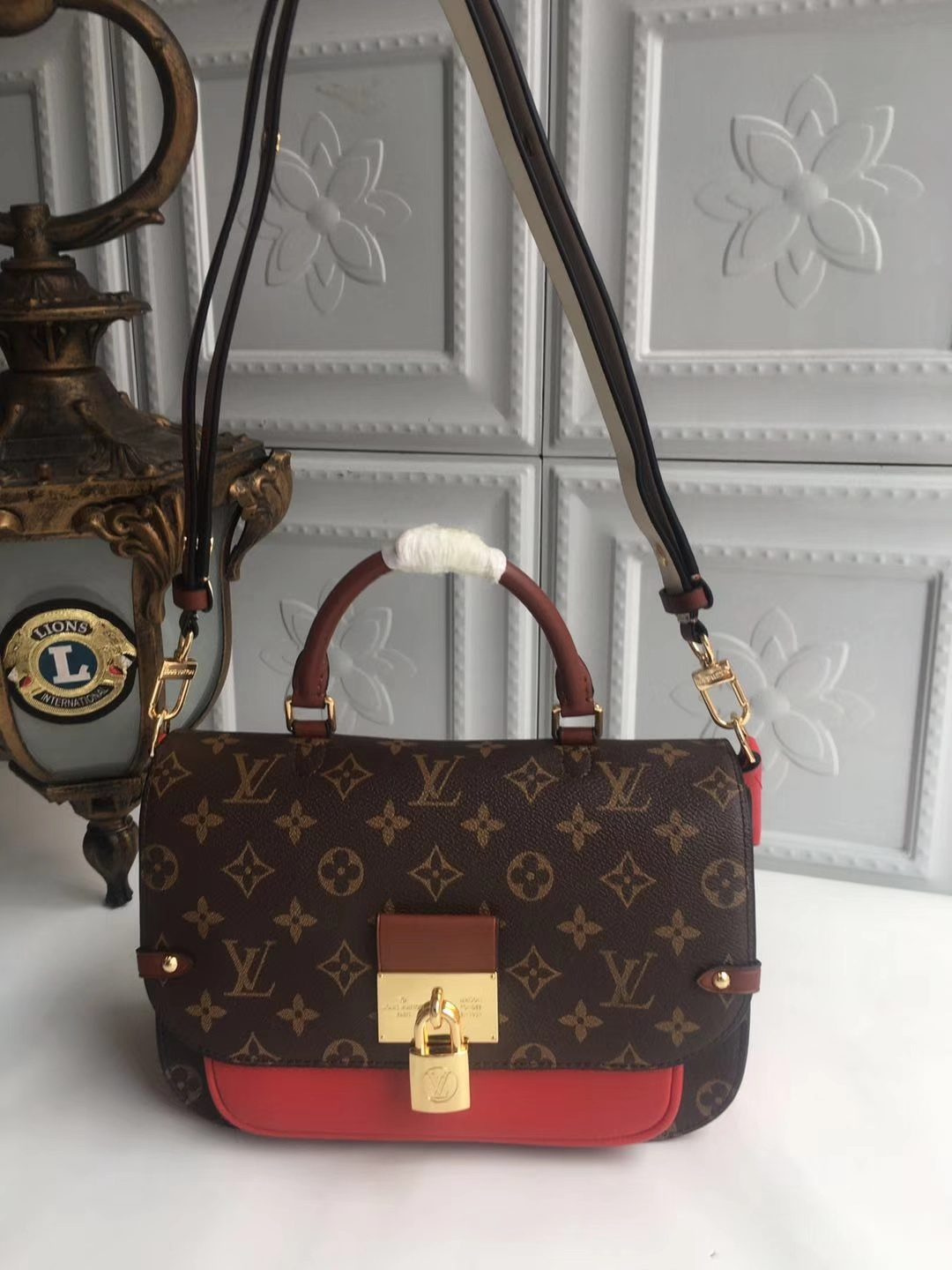 NEW Replica Louis Vuitton M44354 Women Vaugirard Everywhere Bag Red - image 1