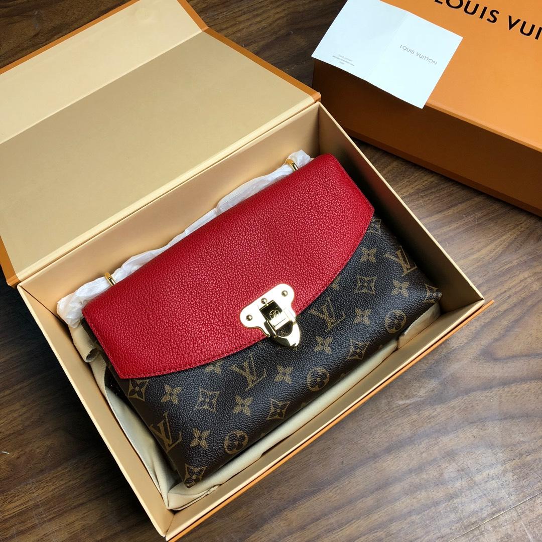 Original Copy Louis Vuitton M43713 Women Saint Placide Chain Bag Red