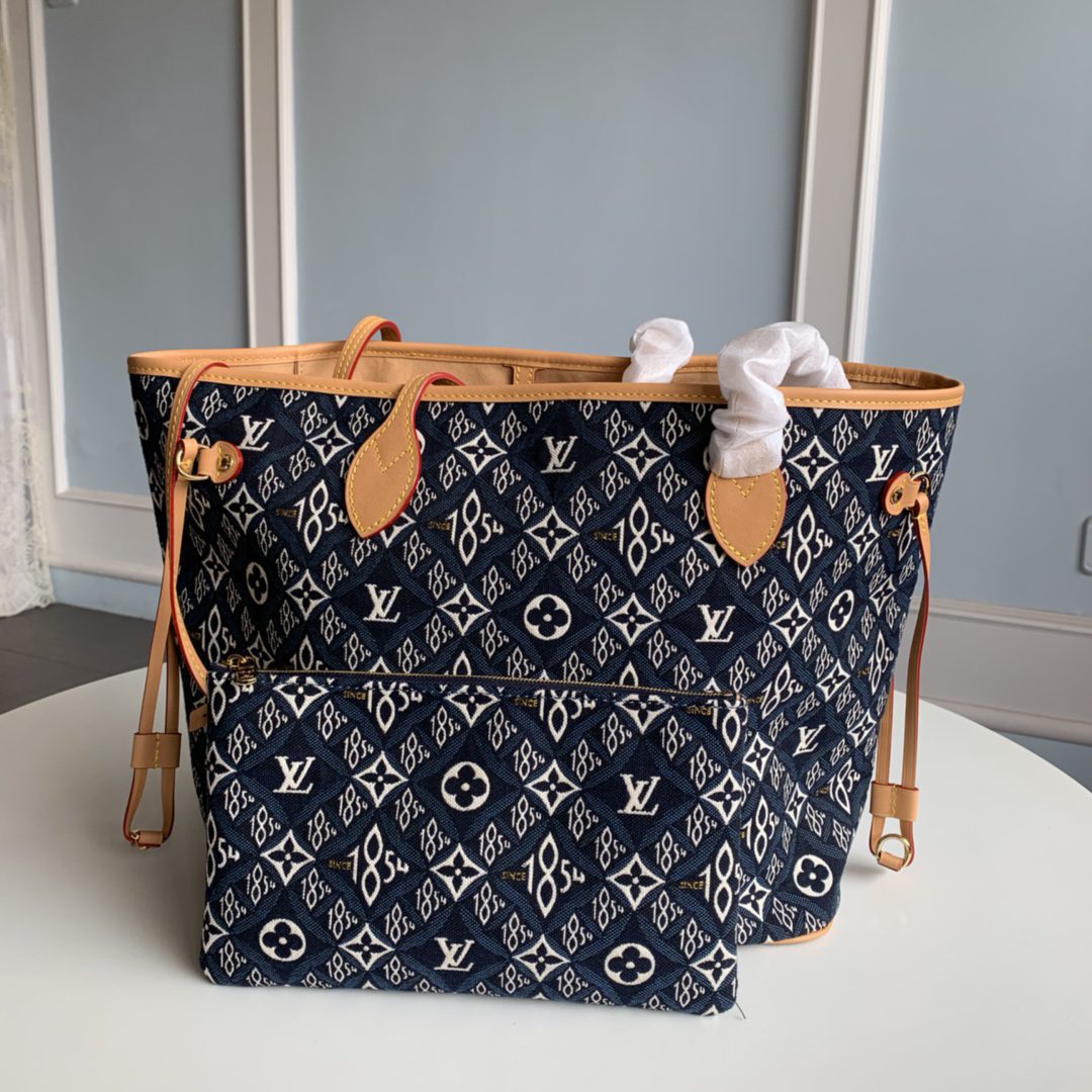 Original Copy Louis Vuitton M57484 Since 1854 Neverfull MM Blue