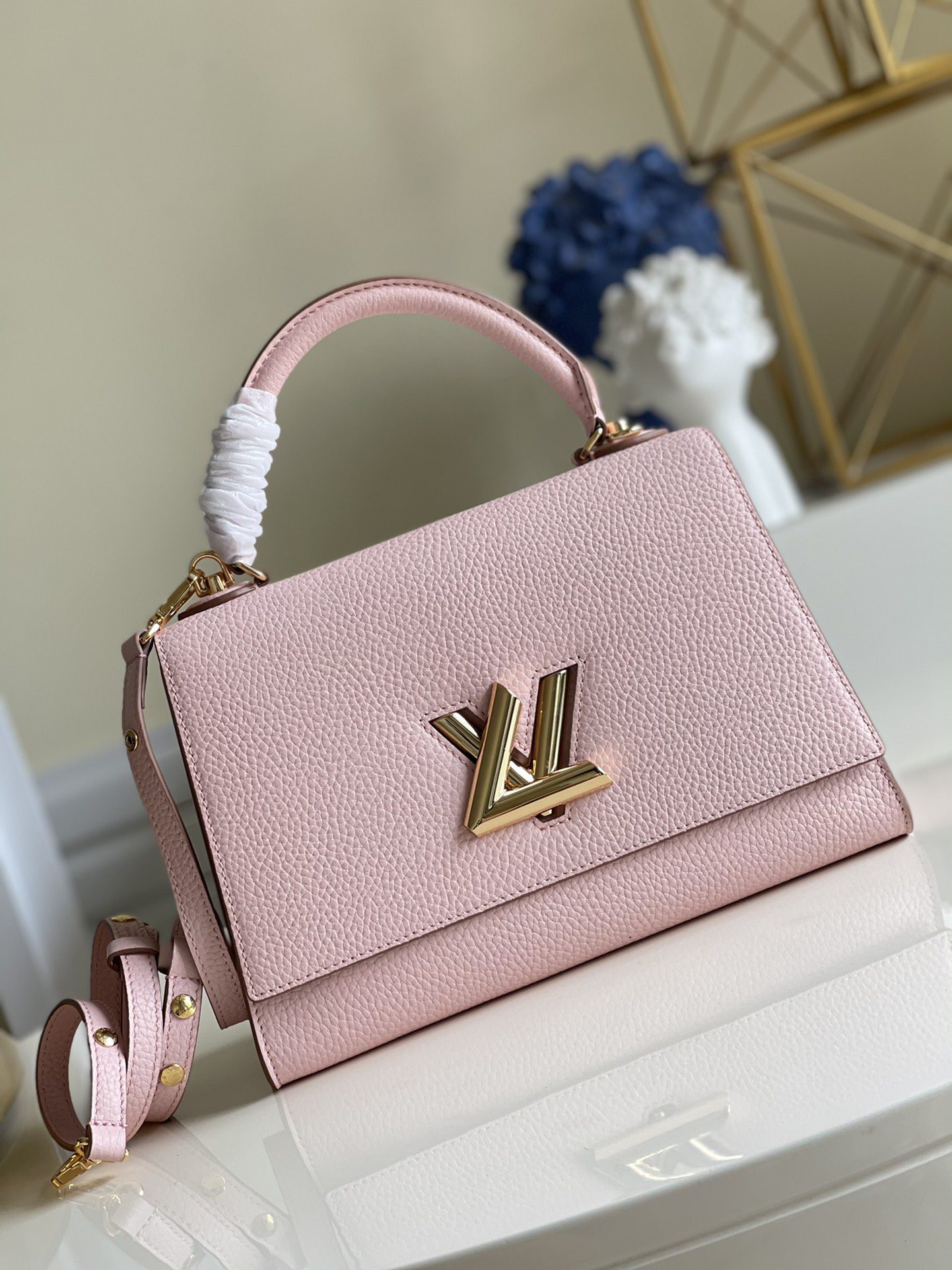 Original Copy Louis Vuitton M57897 MM Twist One Handle Handbag Pink - image 1