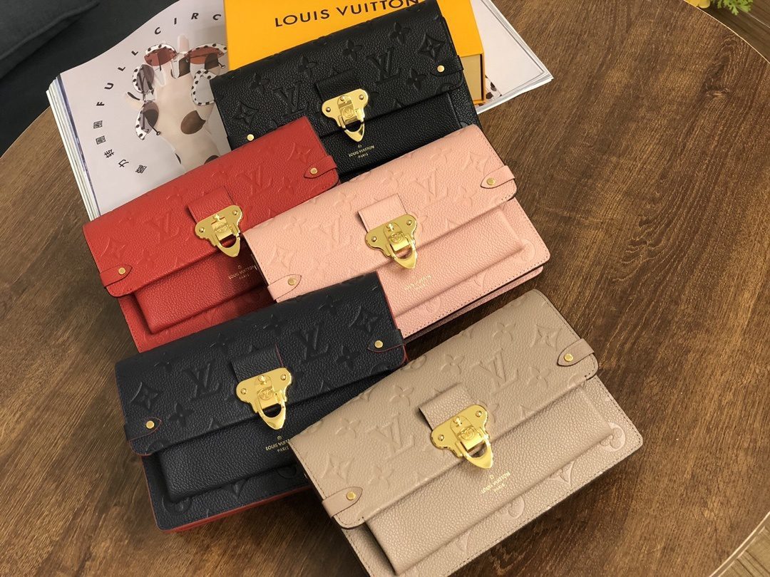 Original Copy Louis Vuitton M67839 Vavin Chain Wallet Embossed Cowhide Leather - image 1