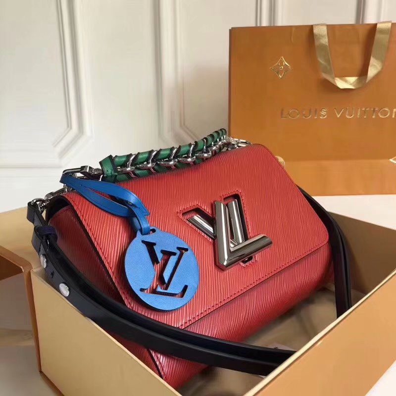 Replica Louis Vuitton M52504 Twist MM Epi Leather Coquelicot