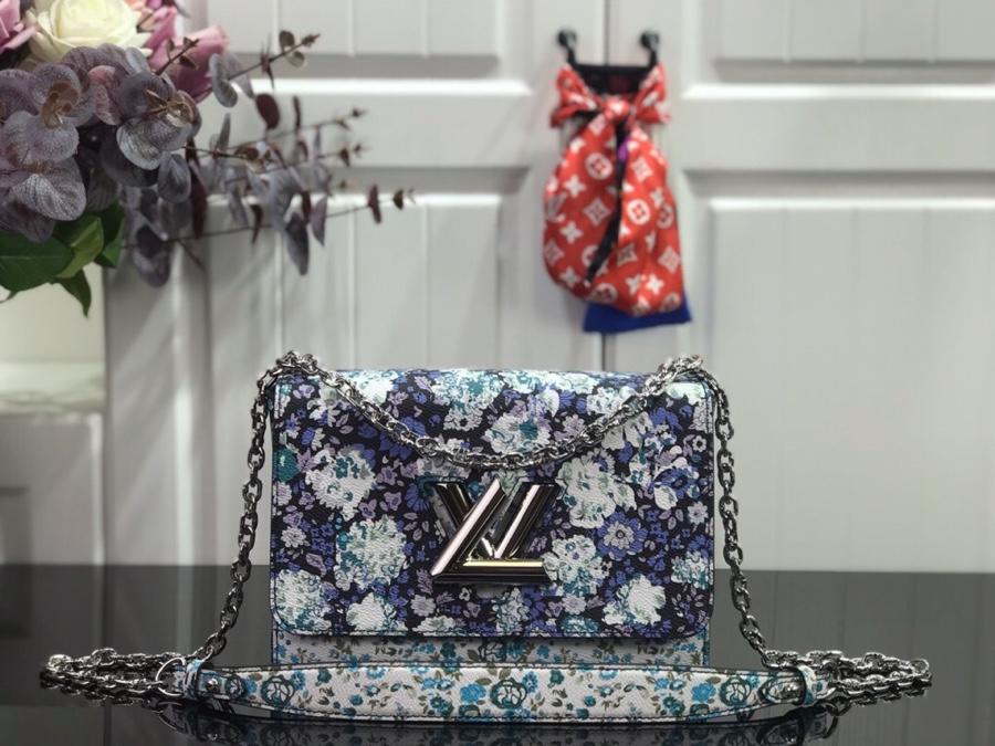 Replica Louis Vuitton M55037 Twist Floral Print Leather Shoulder Bag