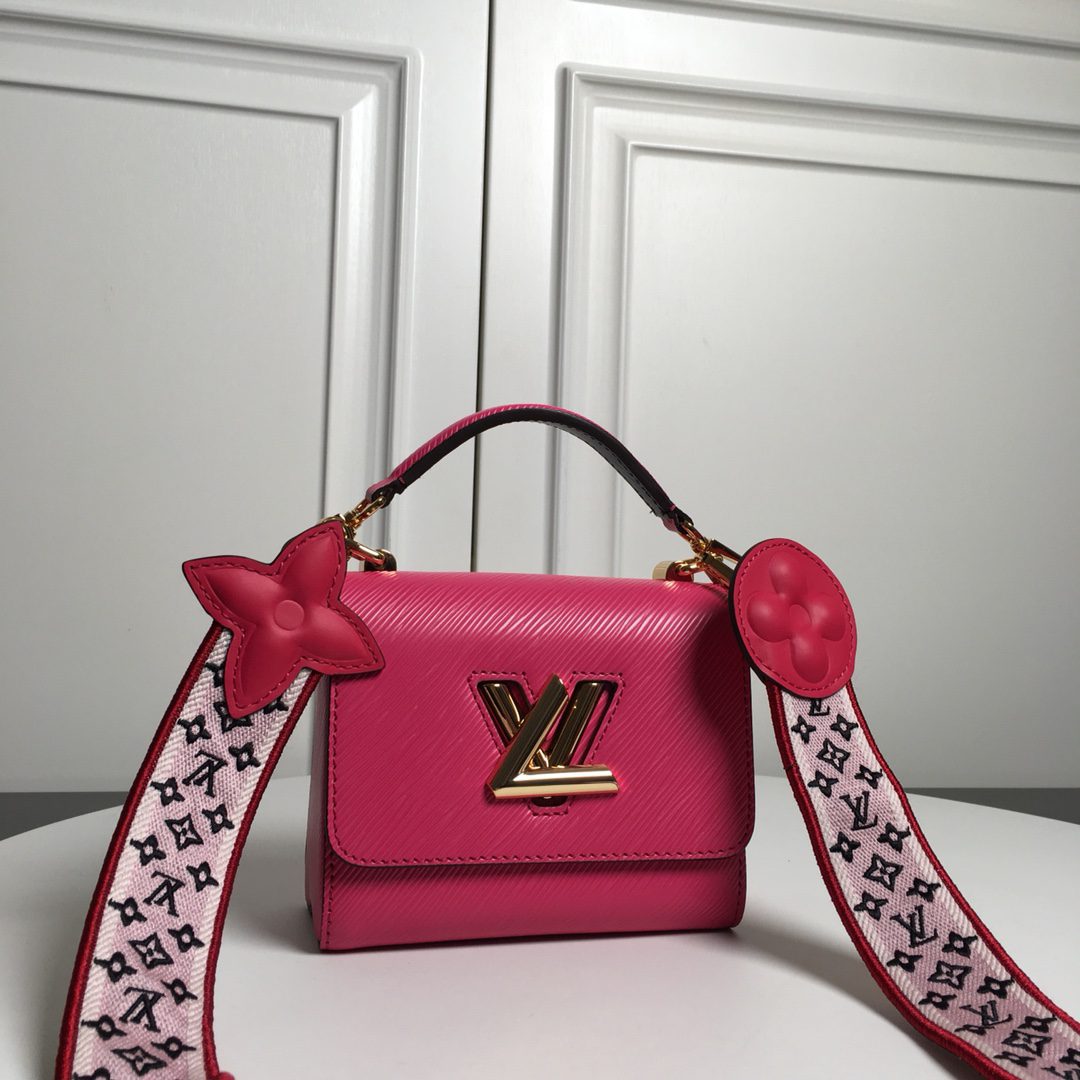 Replica Louis Vuitton M57049 Twist PM Epi Leather With Wide Embroidered Strap Agathe Rose Pink - image 1